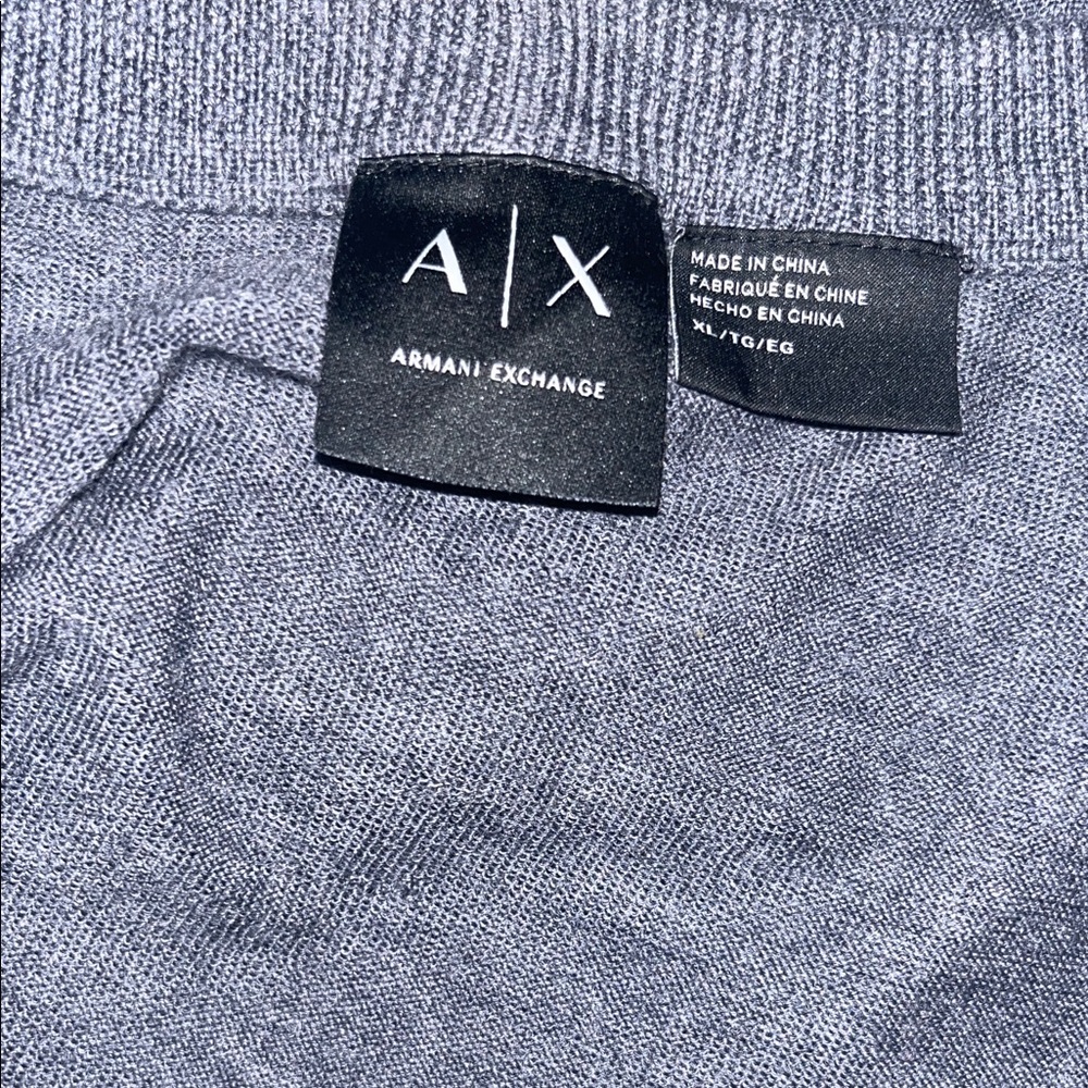 Armani Exchange Charcoal Knit Top